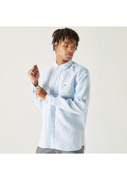 Slim Fit Keten Gömlek