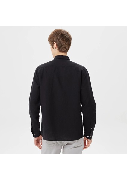 Slim Fit Keten Gömlek