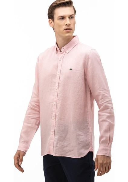 Slim Fit Keten Gömlek
