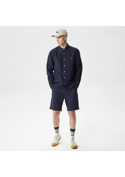 Slim Fit Keten Gömlek