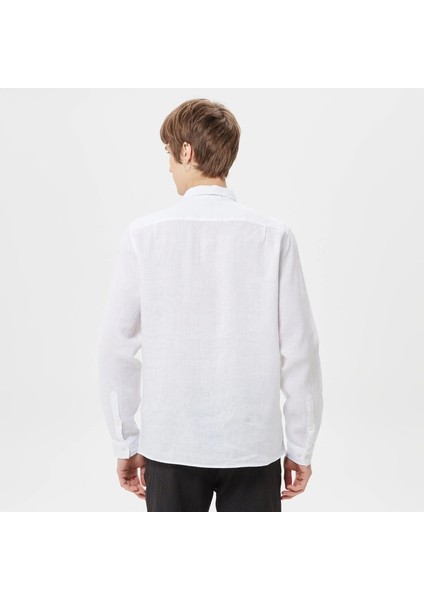 Slim Fit Keten Gömlek