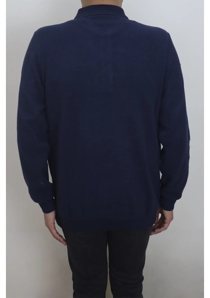 Fistan Store Erkek Düz Klasik Kesim Rahat Kalıp Polo Yaka Pıtırcık Tek Cepli Kışlık Kazak modelleri