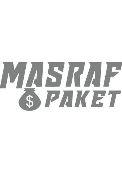 Masraf Paket Sticker 17X17 cm Gri
