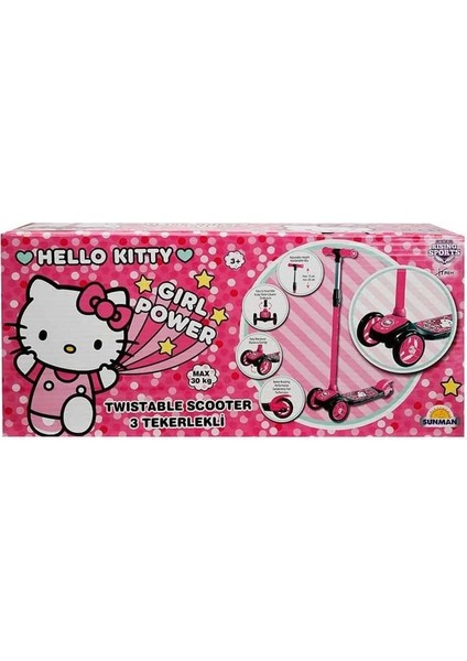 Hello Kitty 3 Tekerlekli Twistable Scooter