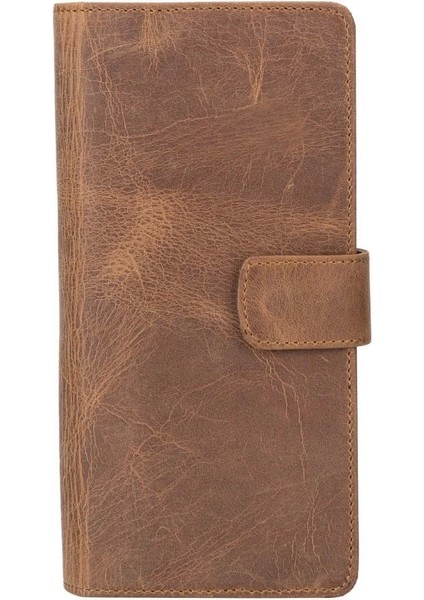 Coppet 6.7 Inch Uyumlu Deri Kartlıklı Kılıf G6 Taba
