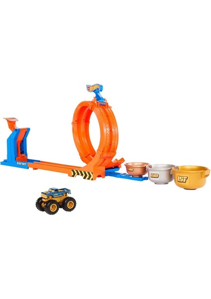 JBX64 Hot Wheels Monster Trucks Döngü ve Takla Bigfoot Oyun Parkuru