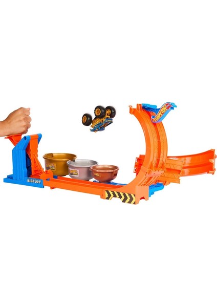 JBX64 Hot Wheels Monster Trucks Döngü ve Takla Bigfoot Oyun Parkuru