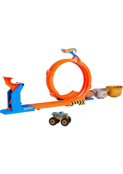 JBX64 Hot Wheels Monster Trucks Döngü ve Takla Bigfoot Oyun Parkuru