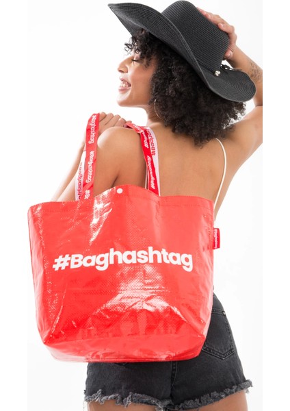 Baghashtag Kırmızı Kum Tutmaz Büyük Boy Plaj Çantası