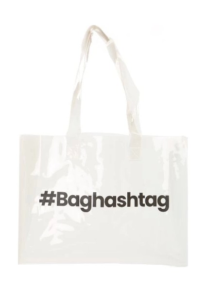 Baghashtag Beyaz Şeffaf Plaj Çantası