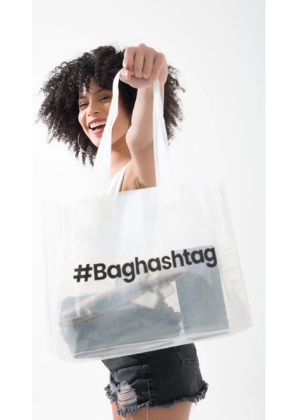 Baghashtag Beyaz Şeffaf Plaj Çantası