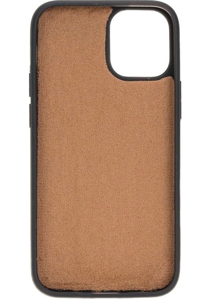 Apple iPhone 12 Mini Uyumlu Deri Arka Kapak G2 Kahve