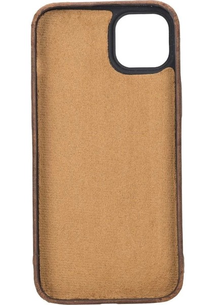 Apple iPhone 14 Plus Uyumlu Deri Arka Kapak Rock G2