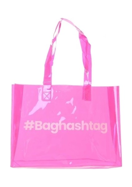 Baghashtag Pembe Şeffaf Plaj Çantası