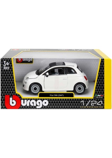 22106 Burago 1:24 Fiat 500 2007 Model Araba