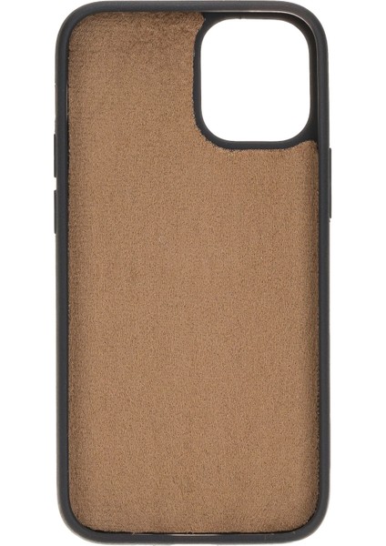 Apple iPhone 12 Mini Uyumlu Deri Arka Kapak RST2EF Taba