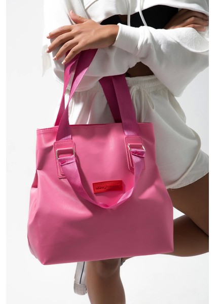Baghashtag Pembe Su Geçirmez Fermuarlı Çanta