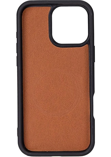 Apple iPhone 16 Pro Uyumlu, Hakiki Deri, El Yapımı, Cüzdanlı Kılıf, Antik Kahve
