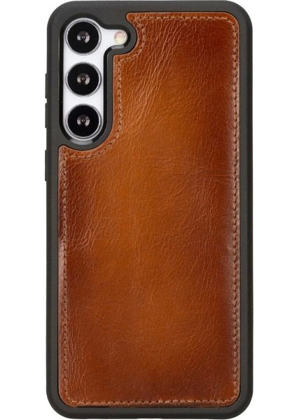Samsung Galaxy S23 Plus Uyumlu Deri Cüzdanlı Kılıf RST2EF Taba
