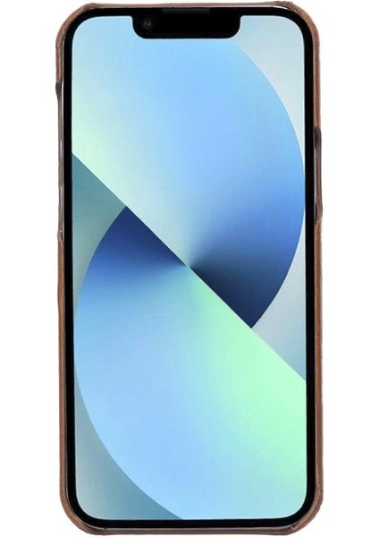 Apple iPhone 13 Pro Max Uyumlu Deri Arka Kapak Uj RST2EF Taba