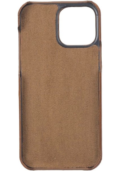 Apple iPhone 13 Pro Max Uyumlu Deri Arka Kapak Uj RST2EF Taba