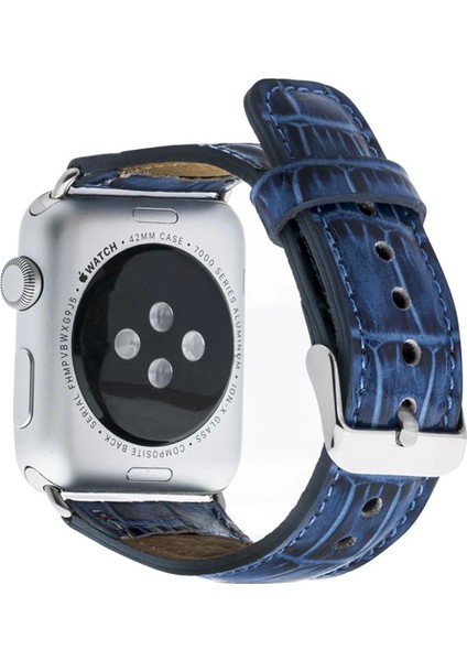 Apple Watch Uyumlu Deri Kordon 42-44-45MM Croco YK07