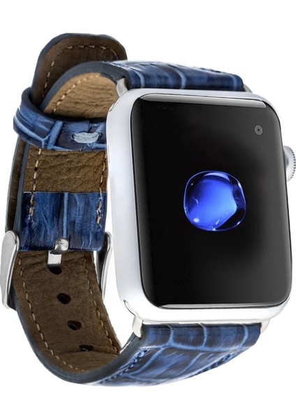 Apple Watch Uyumlu Deri Kordon 42-44-45MM Croco YK07