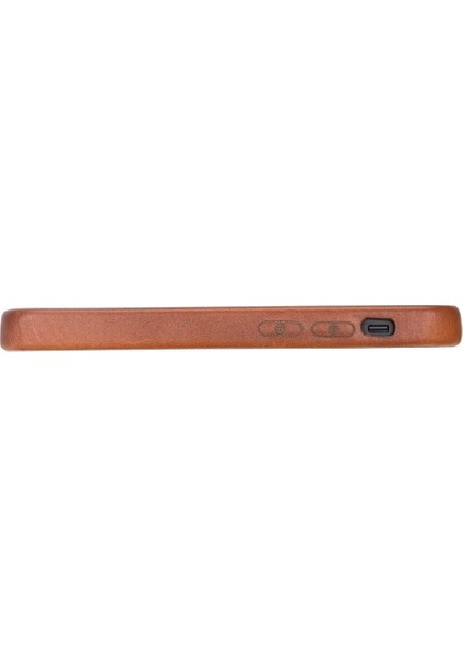 Apple iPhone 12 Mini Uyumlu Deri Arka Kapak Rock RST2EF Taba