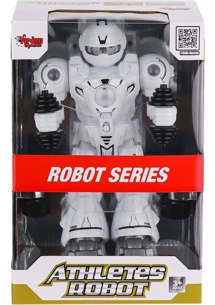 DF-6026 Işıklı ve Müzikli Hareketli Atletik Sporcu Robot -Vardem Oyuncak