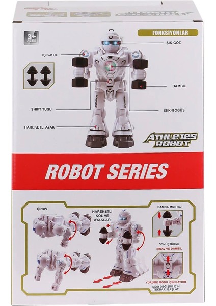 DF-6026 Işıklı ve Müzikli Hareketli Atletik Sporcu Robot -Vardem Oyuncak