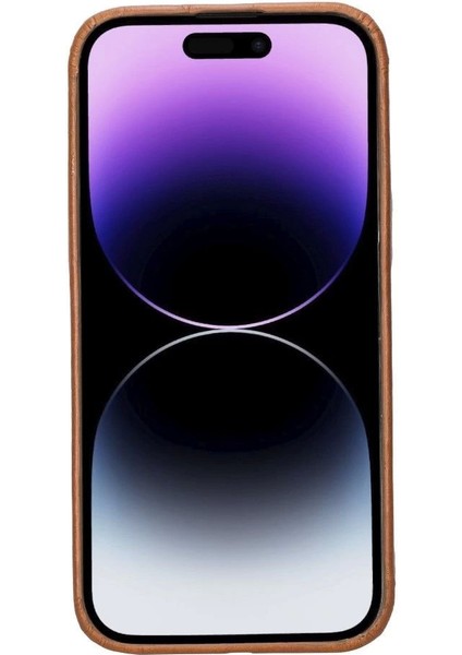 Apple iPhone 14 Pro Max Uyumlu Deri Arka Kapak Rock RST2E
