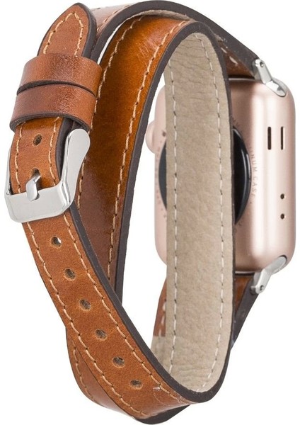 Apple Watch Uyumlu Deri Kordon 42-44-45MM Slim Dt Qua