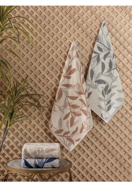 Cotton Box Jakarlı 50X90 4'lü Havlu Seti Iskandinav Karian