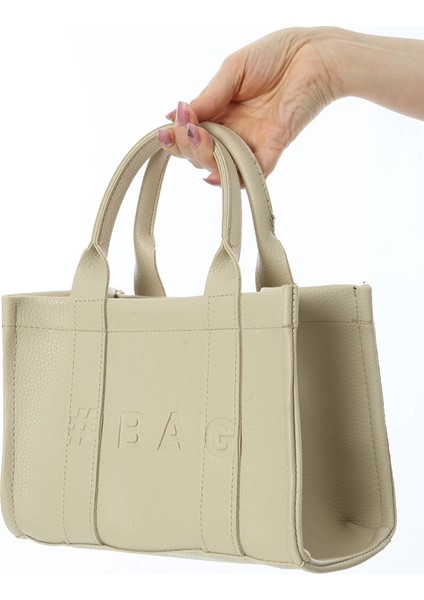 Baghashtag Krem Deri Mini Tote Çanta fırsatları
