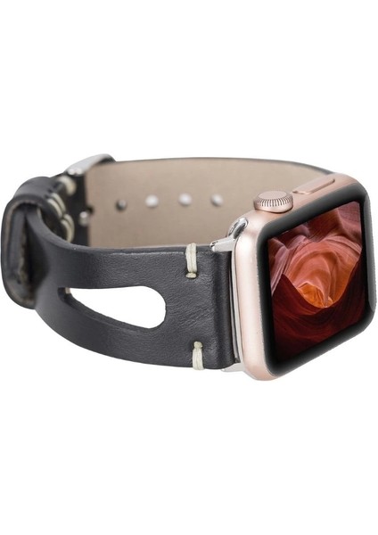 Apple Watch Uyumlu Deri Kordon 42-44-45MM 42BA2 Rst1