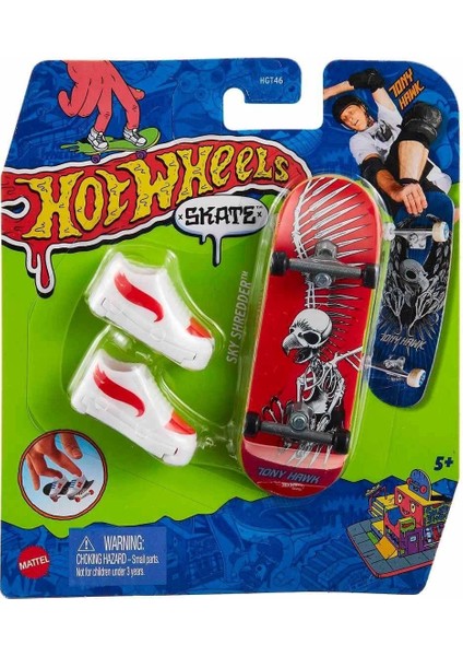HGT46 Hot Wheels Skate Parmak Kaykay ve Ayakkabı Paketleri