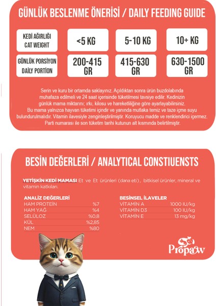 Kedi Yaş Mama Ciğerli Konserve Jöleli Premium Parça Etli Yemek Besleyici Tahılsız Içerik 12 x 415 gr
