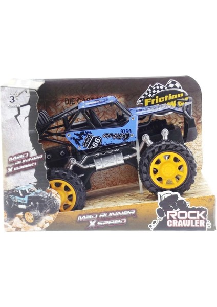 Rock Crawler Metal Büyük Sürtmeli Arazi Aracı Mavi