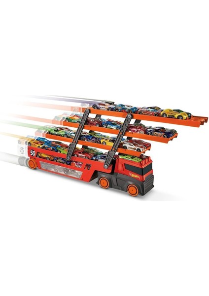 GHR48 Hot Wheels Mega Tır (Kırmızı-Turuncu)