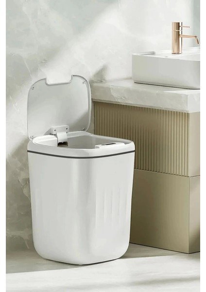 Akıllı Sensörlü Çöp Kovası 20L - Uv Işık Antibakteriyel & Koku Geçirmez Otomatik Mutfak Ofis Banyo Kovası