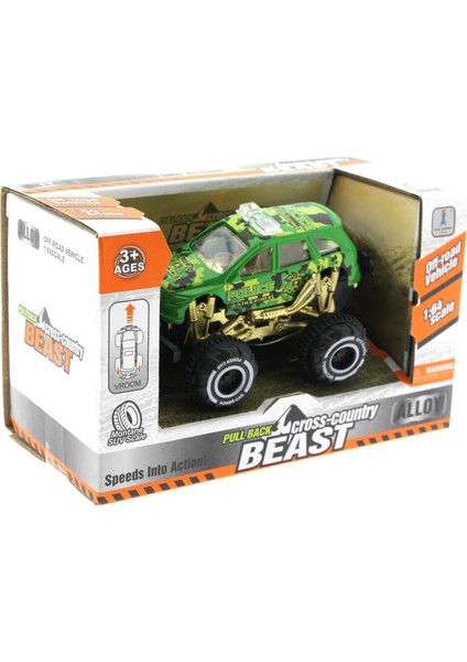 Çek Bırak Mini Off Road Yeşil Polis Aracı