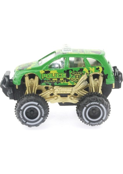 Çek Bırak Mini Off Road Yeşil Polis Aracı