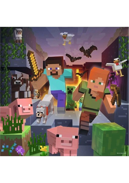 56217 Minecraft 3X49 Parça Ravensburger Puzzle