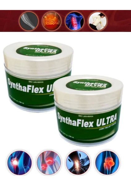Syntha-Flex Sırt Diz Vücut Sızıları Için Masaj Bakım Kremi 100 ml x 2 Ad+Masaj Yağı ile 30 ml