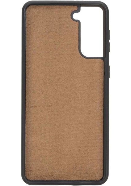Samsung Galaxy S21 Plus Uyumlu Deri Cüzdanlı Kılıf RST2EF Taba