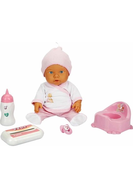 30011 Bebelou Tuvalet Zamanı Sesli Bebek Seti 35 cm -Sunman