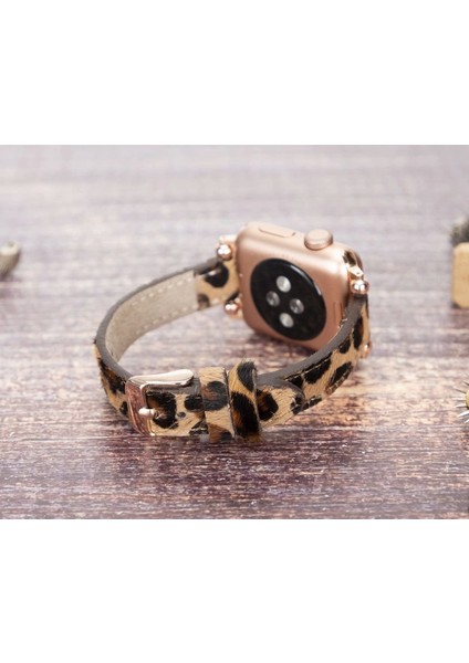 Apple Watch Uyumlu Deri Kordon 38-40-41MM Ferro LEO1N