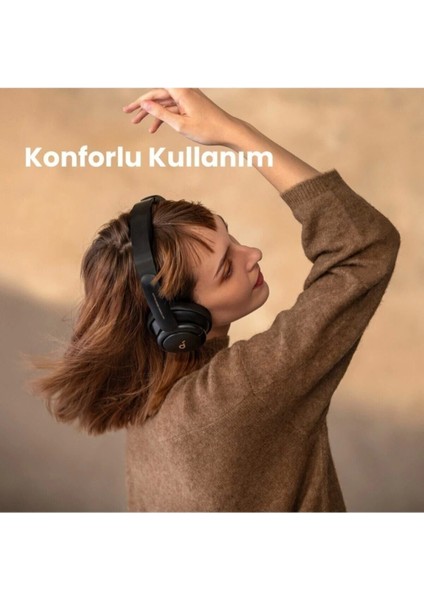 Life Q30 Lacivert Bluetooth Kafaüstü Kulaklık | Aktif Gürültü Engelleme, Kablosuz, 40 Saat Pil