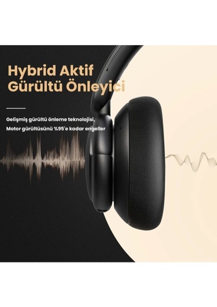 Life Q30 Lacivert Bluetooth Kafaüstü Kulaklık | Aktif Gürültü Engelleme, Kablosuz, 40 Saat Pil