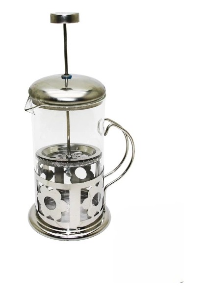 Çelik Kulplu Cam French Press - 350 ml